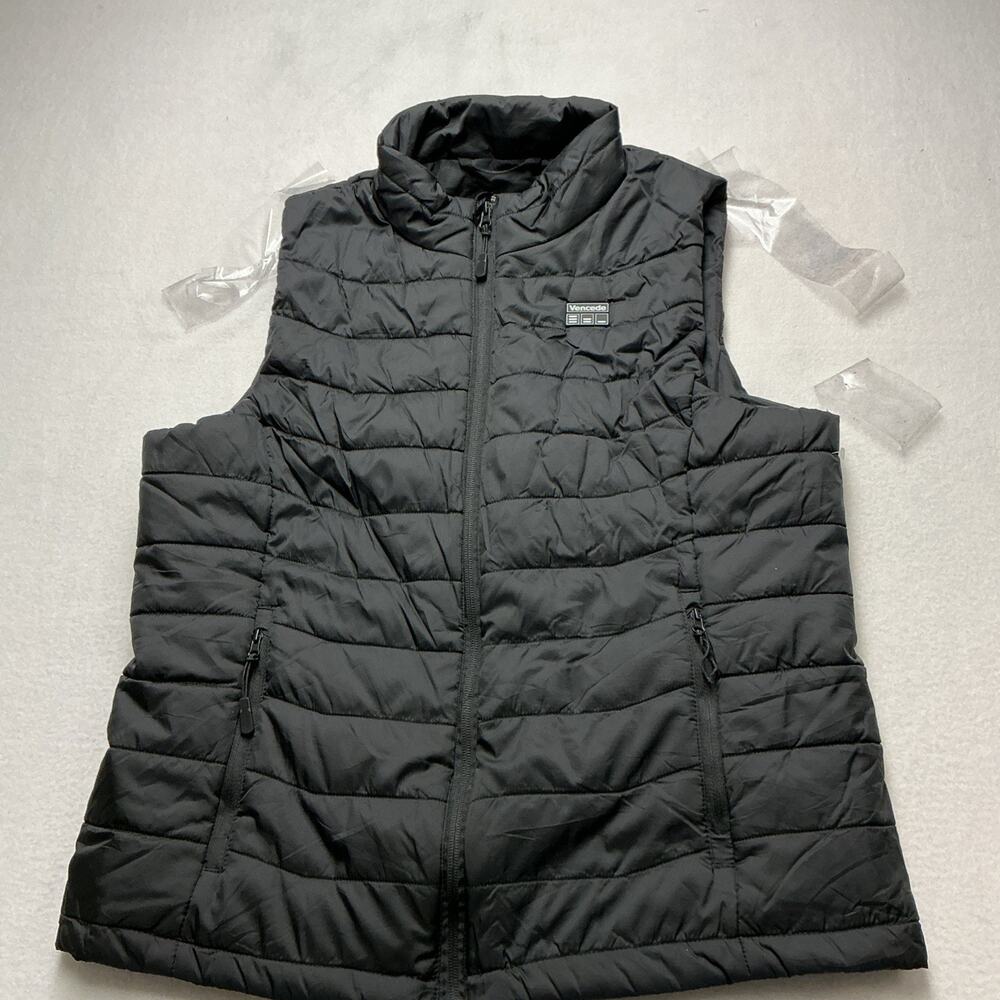Vencede Womens Warming Quilted Vest Sz XL Excellent Condition Front Zip ,4235